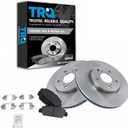 TRQ Front Brake Pad & Rotor Kit Brake Pads Brake Rotor Ceramic Compatible with 2013-2018 Honda Accord 2016-2022 HR-V