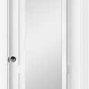 MCS 16x55 White Over The Door Mirror, Full Length Hanging Mirror for Bedroom and Bathroom Doors, No Tools Required