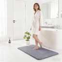 Exclusivo Mezcla Bathroom Rugs Mat 24x36, Extra Soft Non Slip Absorbent Water Microfiber Bath Rugs, Machine Washable Quick Dry Bath Mats for Bathroom Floor, Shower, Home Decor, Solid Grey