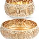Fruit Bowl Metal Fruit Basket 2pack Candy Fruit and Vegetables Holder for Kitchen, Counter, Dining Room, Table Office, Home Decor (Gold)