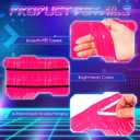 Tingjoo 12 Pack 120ft Glow in The Dark Party Supplies Neon Foil Fringe Garland Pink Parade Float Neon Party Decorations Fluorescent Glow Tinsel Streamer Banner Table Skirt for 80s Birthday Holiday