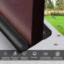 Under Door Draft Stopper, 0-38 inch Under Door Bottom Gap Filler Draft Noise Blocker,Adjustable Washable Under Door Sweep,Soundproof Door Seal Protector Guard for Cold Air,Wind,Light (2-Pack Black)