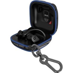 Cover Compatible with Powerbeats Pro Case, Full Protective Shockproof Anti-Slip Silicone Case for Beats Powerbeats Pro 2020 (Black Edge+Midnight Blue)