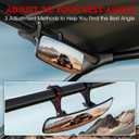 BETOOLL 16.5" Wide Rear View Race Mirror Convex Mirror with 1.75"-2 Clamp for UTV Compatible with Yamaha,Polaris,Kawasaki MULE
