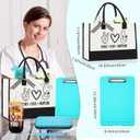 Teenyyou 7 Pcs Nurse Gifts for Women Set Rn Appreciation Set Nurses Week Nurses Winter Gift Include Tote Bag Stethoscope Case Ballpoint Pen Badge Reel Clipboard Keychain(Blue,Fresh Style)