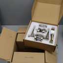 JESSTTI Door Handles Exterior,Keyed Entry Lever and Single Cylinder Deadbolt Combo Pack, Doorknob with Lock and Key, Round Entry Door Locksets Front Door, Satin Nickel (All Keyed Alike) 3Pack