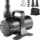 OYO Water 175W 3000 GPH Pond Pump, High Flow Heavy Duty Submersible Water Pump for Large Ponds, Fountains & Waterfalls, Ultra Quiet, Submersible & Inline Use, 20.3 ft Power Cord, Includes Filter Bag