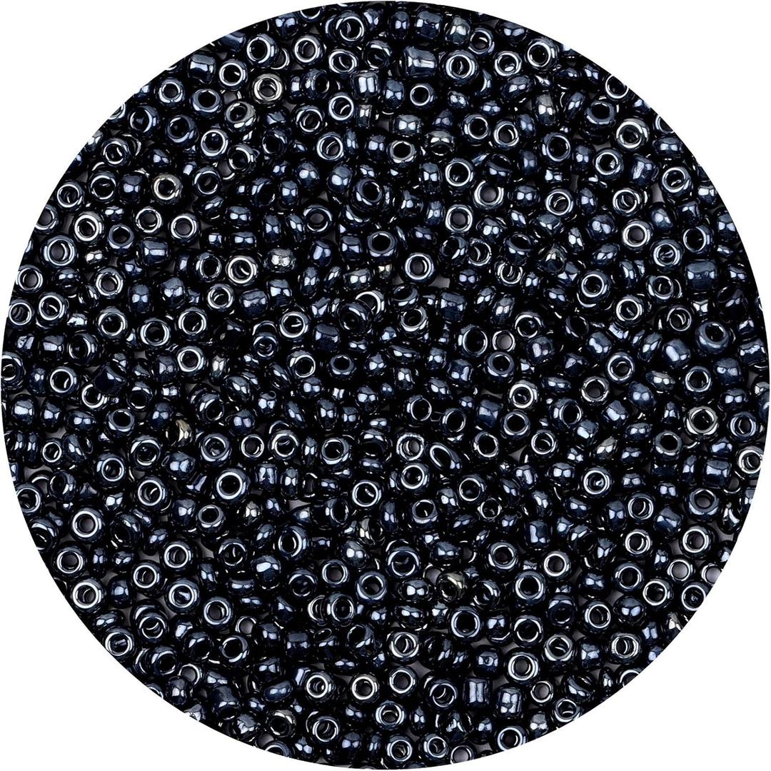 2 x 2000pcs Glass Seed Beads Bulk,4mm 6/0 Craft Seed Beads Small Pony Beads for DIY Craft Project Bracelet Necklace Jewelry Making - Starry Sky Blue Color Waist Beads Spacer Beads with Tweezers