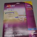 Avery Full Sheet Printable Shipping Labels, 8.5" x 11", Matte Clear, Inkjet, Create Custom Labels Using Scissors or Electronic Cutting Machines, 25 Total (8665)