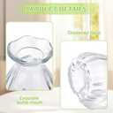 12 Pieces Glass Bud Vases for Centerpieces Bulk 3.5 Inch Mini Flower Bouquets Vases Small Cute Crystal Ribbed Glass Bud in Bulk for Wedding Baby Bridal Shower Table Party Home Decor (Clear)