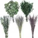 120+ Pcs Mixed Dried Eucalyptus & Lavender Flowers for Shower, Preserved Natural Eucalyptus Leaves for Wall Hanging, Plant Fragrance, Dried Florals for Vase Fillers, Wedding, Green Bathroom Decor