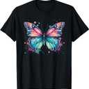 Butterfly Watercolor Design  Boho Aesthetic Art T-Shirt