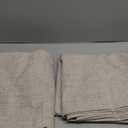 NICETOWN 100% Blackout Linen Curtains 90" Long for Bedroom, Thermal Insulated Living Room Curtains with Liner, Farmhouse Style Linen Blend Window Draperies for Dining Room (2 Panels, 52" W, Natural)