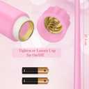 Funtery 48 Pcs Flameless LED Taper Candles Battery Operated Candles Bulk Realistic LED Candlesticks Flickering for Wedding Church Graduation Party Home Decor(Pink,Classic Style)