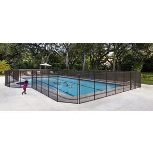 Pool Fence DIY by Life Saver Fencing Section Kit, 4 x 12-Feet, Brown