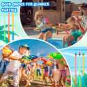 Wettarn 48 Pcs Crayon Water Guns Bulk 25" Long Range Water Tube Squirters Big Water Shooters Water Suction Gun Beach and Pool Toys for Summer Pool Party Water Game Boys Girls Adults