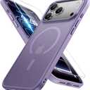 Miracase Magnetic for iPhone 17 Pro Case 6.3" with Screen Protector, [Compatible with MagSafe] Military-Grade Protection, Anti-Fingerprint, Slim Thin Phone Case for 17 Pro Cover, Purple