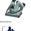 Danish Mermaid Figurine,Ocean Blue Jewelry Tray,Vintage Small Figurine Ring Holder,Mermaid Shape Organizer,Paint-It-Yourself Figurine,2.36 inches Tall