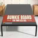 Bunkie Board Twin Size (38x75")-Heavy Duty Anti-Sag Low Profile Mattress Support, Breathable Noise Minimizing & Moisture Resistant Non-Slip Foundation for Platform Beds, Slatted Frames & Box Springs