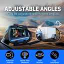 Extended Towing Mirrors, Universal Clip-On Side Mirror Extensions for Pickups, RVs, and Trailers, Tow Mirrors with Extenders (Model MG91) (Black)