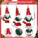 3 Pcs 14.5 Inch Large Christmas Plush Gnome Standing Decorations Swedish Tomte Gnomes Xmas Plush Table Decor 15.7 Christmas Tree for Xmas Home Tables Centerpieces Tiered Tray Decor