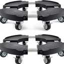TreeGun 2 Pack Plant Caddy with Wheels Heavy Duty with 8 Lockable Casters, Rolling Plant Stand Adjustable for 8inch-22inch Outdoor Indoor Large Plant, Plant Stand with Wheels 500lbs Capacity