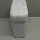 funest Bathroom Small Trash Can with Lid, 13 Liter/3.4 Gallon Slim Garbage Bin with Press Top Lid, White Wastebasket for Bedroom, Office, Kitchen, RV