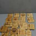 33 Custom Wooden Coasters, Personalized Wooden Coaster Laser Engraved with Own Design Logo Text, Non-Slip Heat-Resistant Custom Wood Coaster