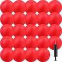 Yunsailing 24 Pack Dodgeballs Bulk 6 Inch Operation Christmas Playground Balls Rubber Bouncy Inflatable Kickball with Pump for Kids Adult Outdoor Handball Game Christian Donation Gift (Red)