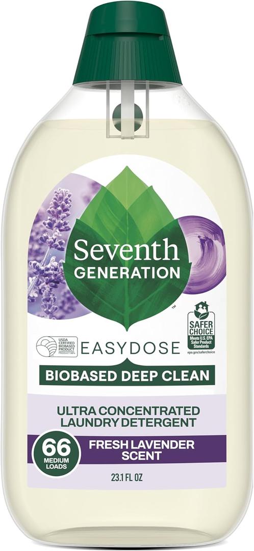 Seventh Generation EasyDose Laundry Detergent Fresh Lavender Ultra Concentrated Washing Detergent 23 oz