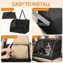 Dog Car Seat, Enclosed Carrier for Pets Travel Safety Dog Crate Soft-Sided Covered Car Kennel Carrier for Backseat for Medium Dogs