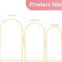 Fomcet Metal Arch Backdrop Stand Set of 3 Gold Wedding Arch Stand 7.2FT & 6.6FT & 6FT Arched Backdrop Frame for Birthday Party Baby Shower Graduation Ceremony Decoration