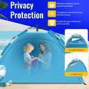 Beach Tent Sun Shelter Pop Up Easy Setup in 3S Instant Tents for 4/5 Person Beach Umbrella Sun Shelter Shade, UV 50+ Protection, Wind Resistant, Lightweight Portable Baby Tents Shade for Family