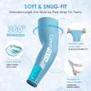 ComfiTECH 2 Pack Youth Full Arm Elbow Ice Pack Sleeve for Tennis, Golfers, Throwing, Pitchers, Young Athletes, Flexible Cold Pack for Forearm Discomfort, Muscle Relaxation & Outdoor Sport, Small