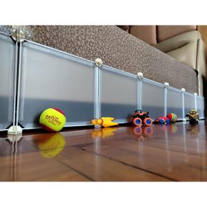 Under Bed Blocker for Pets, Gap Bumper for Under Bed, Stop Things Going Under Bed or Sofa Couch, Toys Blocker for Cats Dogs, Easy to Install, Total 11.8" Height 83" Length, White