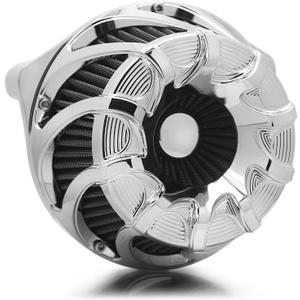 For harley air cleaner filter Touring street glide road king electra tri trike Dyna Sportster XL 883 1200 Softail air intake (Drift style -Chromed, D-For M8 Touring/Softail 2018-UP)