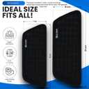 Refrigerator Drip Catcher for Water Tray, Protects Ice and Water Dispenser Pan From Spills, Mineral Build-Up and Water Splatter (2 pack, Black) (Rectangular)