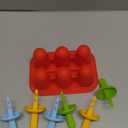 Miaowoof Silicone Popsicles Molds for Toddlers, 6-Cavity Non-BPA Premium Silicone Small Popsicle Molds, Ice Pop Mold with 6 Colorful Reusable Sticks for Kids (Red)