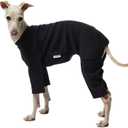 Basic Soft Dog Pajamas for Small Dog Onesie Doggie Jammies Dog Shirt Stretchable Dog Jumpsuit Bodysuit pjs (Large, Basic Black)