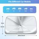 7F Car Sun Shade Umbrella, Protect from Sun Rays and Protect Interior, Sunshade for Car Windshield, Bendable Handle Windshield Cover Sun Shade, [2025 Upgrade] 55" L x 31" W