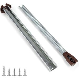 Drawer Slides Center Track for Kenlin Rite-Trak II Rails Kit, 15 Inch Drawer Metal Slides with Stop & Roller, Replacement for Dresser Nightstand Wardrobe Cabinet Drawer Tracks and Rails Kits (1 Pack)