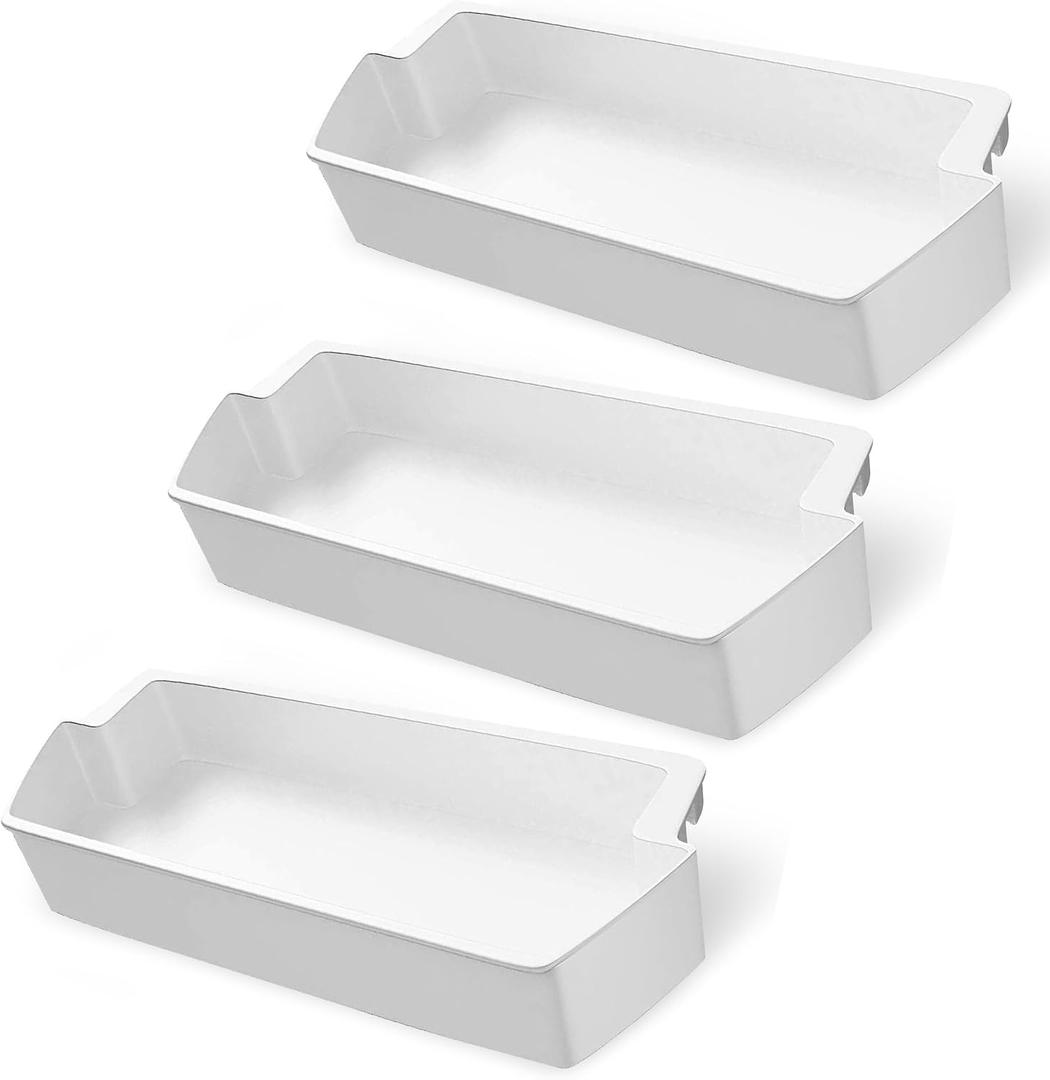 PartsBroz WP2187172 Refrigerator Door Shelves 2187172  for Whirlpool Fridge Door Shelf Replacement, Kenmore Refrigerator Parts Shelf, Amana, KitchenAid, Crosley Deep White AP6006028 PS11739091