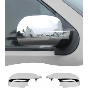 Chrome Fully Mirror Caps Covers Compatible with 2007-2014 Chevy Silverado GMC Sierra Avalanche Tahoe Suburban Yukon Escalade ESV Side View Door Mirror Cover Caps (Left Right)