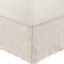 Greenland Home Paisley Quilted 100% Cotton Bed Skirt, Ivory, Full