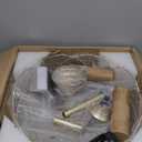 20 Inch Gold Caged Ceiling Fan with Light, Flower Chandelier Ceiling Fan with Lights Remote Control, Frower Crystal Fandelier 6 Speeds for Girl's Bedroom, Living Room