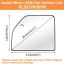 Senzeal Side Heated Mirror Glass Replacement for Ford F150 2015-2020 Ford F250 F350 F450 F550 2017-2022