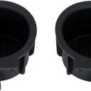 Front Console Cup Holder Inserts(2PCS).Replaces Part # 9L3Z-1513562-CB.Compatible with 2009-2014 Ford F150 Flow Through Console