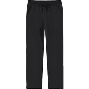 Weintee Men's 32" 34" Inseam Tall Cotton Sweatpants with Pockets, Large, Black