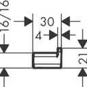 hansgrohe AddStoris Single Hook in Brushed Bronze 1-inch Accessories in Brushed Bronze, 41742140