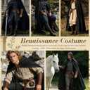 kasahara Renaissance Hooded Cloak Medieval Costume Accessories for Men Women Halloween Costume Cape Belt Pouch Bracers